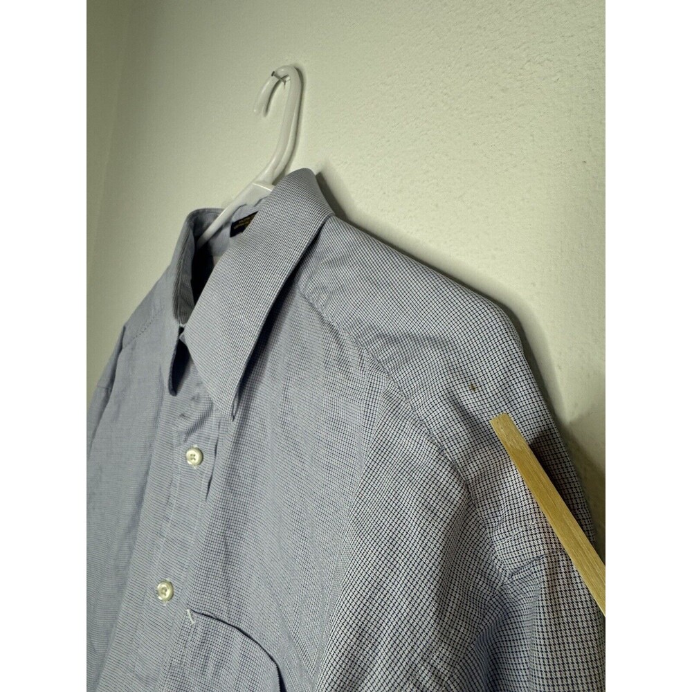 Vintage Tommy Hilfiger Blue White Button Long Sleeve Dress Shirt Mens 16.5/32-33 - Picture 7 of 13
